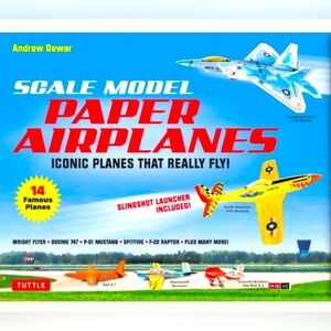SCALE MODEL PAPER AIRPLANE KIT BY ANDREW DEWAR. BRAND NEW, FACTORY SEALED.